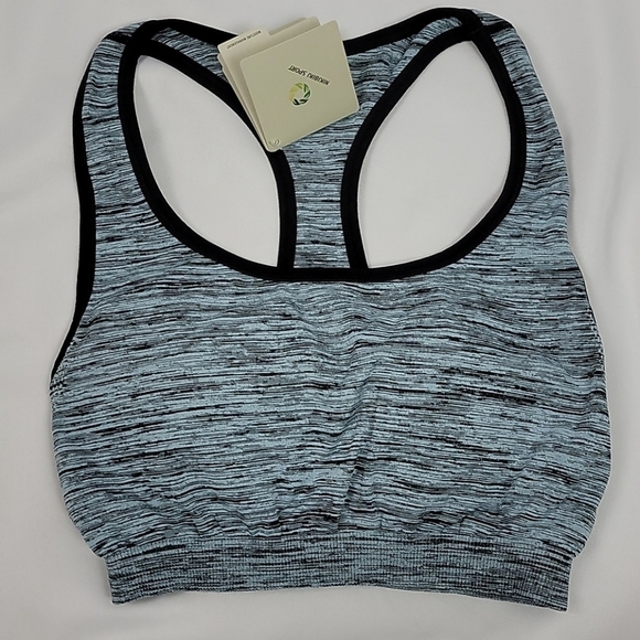 Nikibiki Racer Back Sports Bra Aqua Marine M / L - Picture 2 of 9